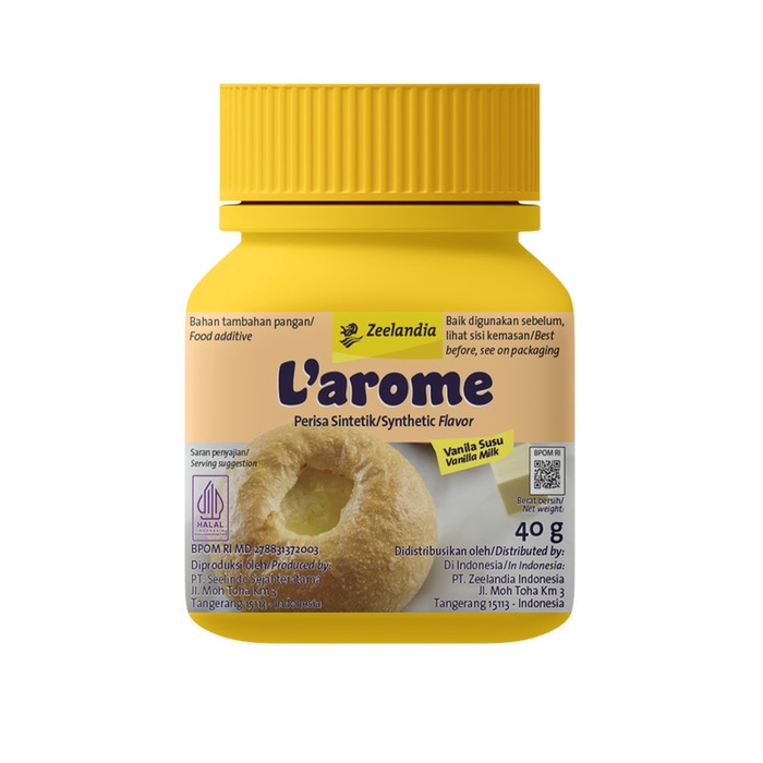 

Ready Stok" Zeelandia - L'Arome Vanilla Milk Powder 40Gr - Perisa, Pewarna, Dan Aroma Vanilla Susu