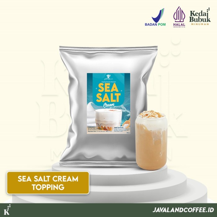 

Ready Stok" Sea Salt Cream 500Gram Topping Powder Minuman Bubuk Drink Javaland