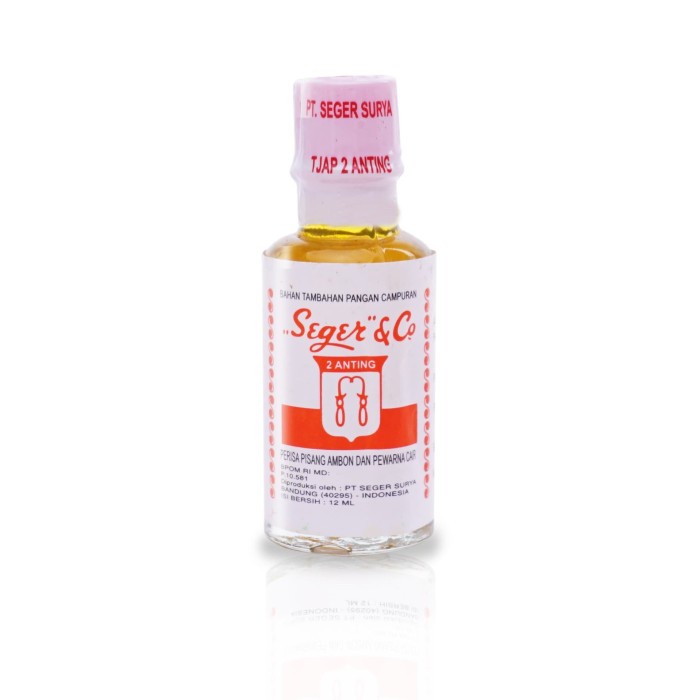 

Ready Stok" Essense Pisang Ambon Dan Vanilla (Cair) Tjap 2 Anting 12Ml