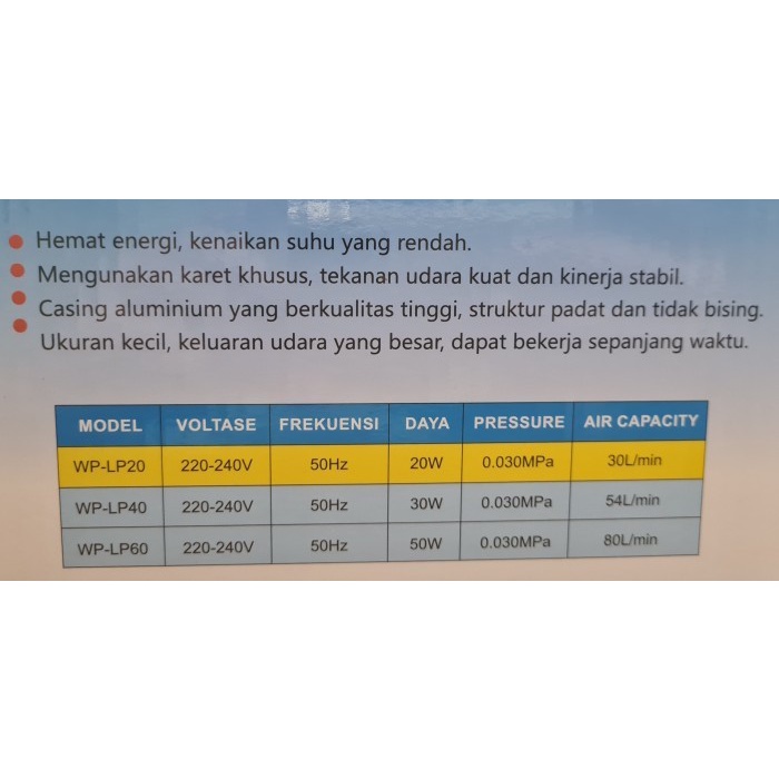 mo Murah Pompa Udara Aerator Aquaman WP LP 40 Aquaman WPLP 40