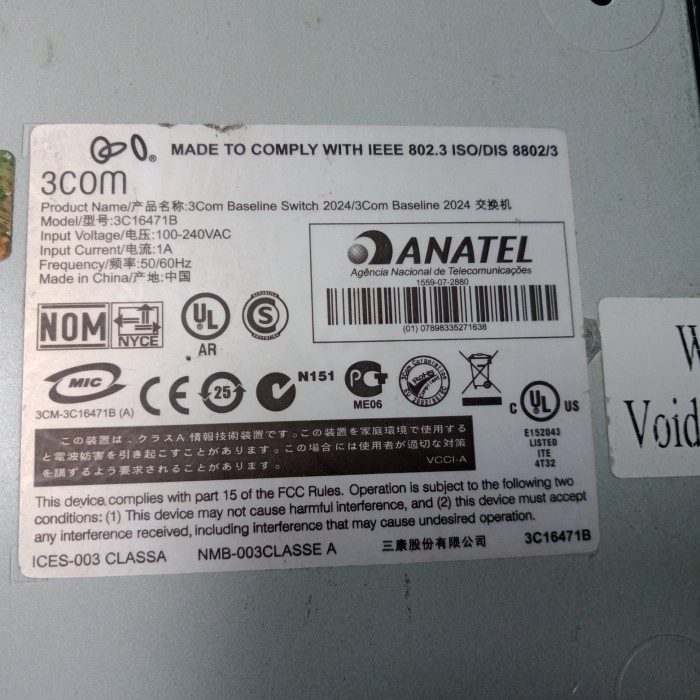 swit hub 24 port 3com baseline 2024