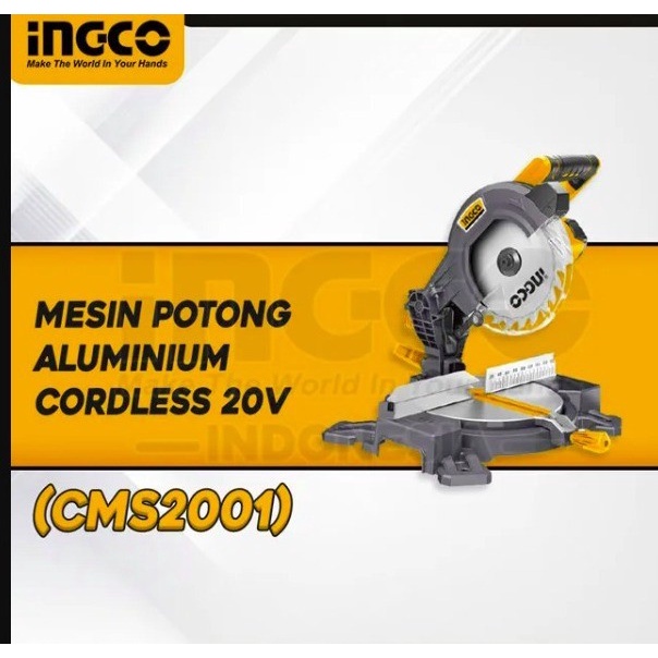 Cordless Mitre Saw INGCO CMS2001 (8 / inch) Unit Baru - Garansi Resmi