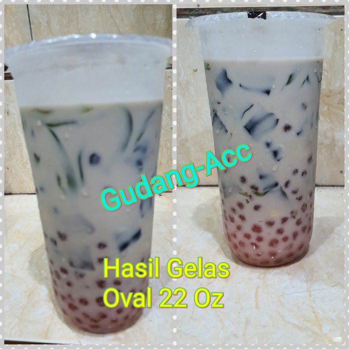 GELAS OVAL 22OZ CUP OVAL 22OZ GELAS PLASTIK OVAL 22 OZ ISI 50BUAH