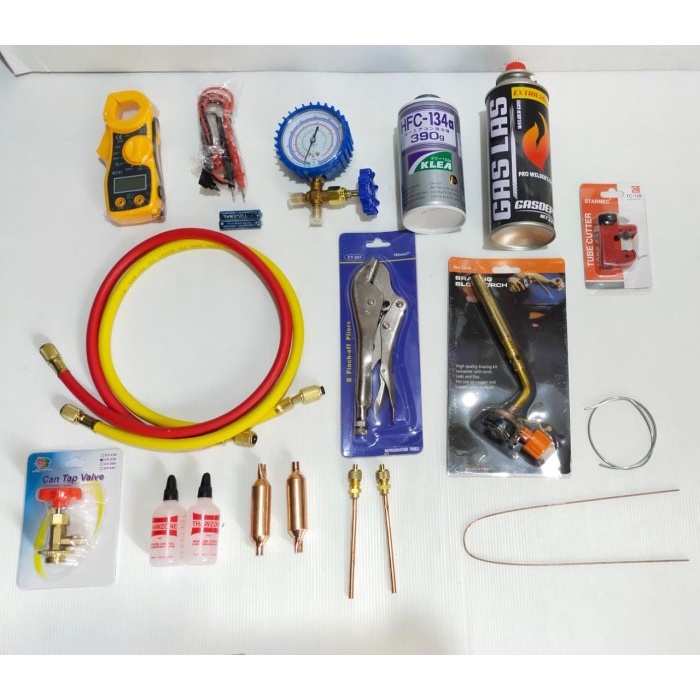 Paket lengkap pengisian freon kulkas R134