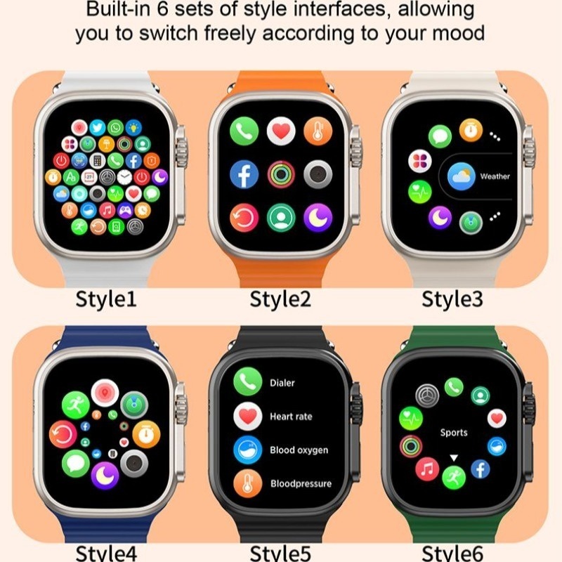CUCI GUDANG i20 ULTRA MAX SUIT Original Smartwatch Layar 2.3 Smartwatch + Free Airpods " Touch
