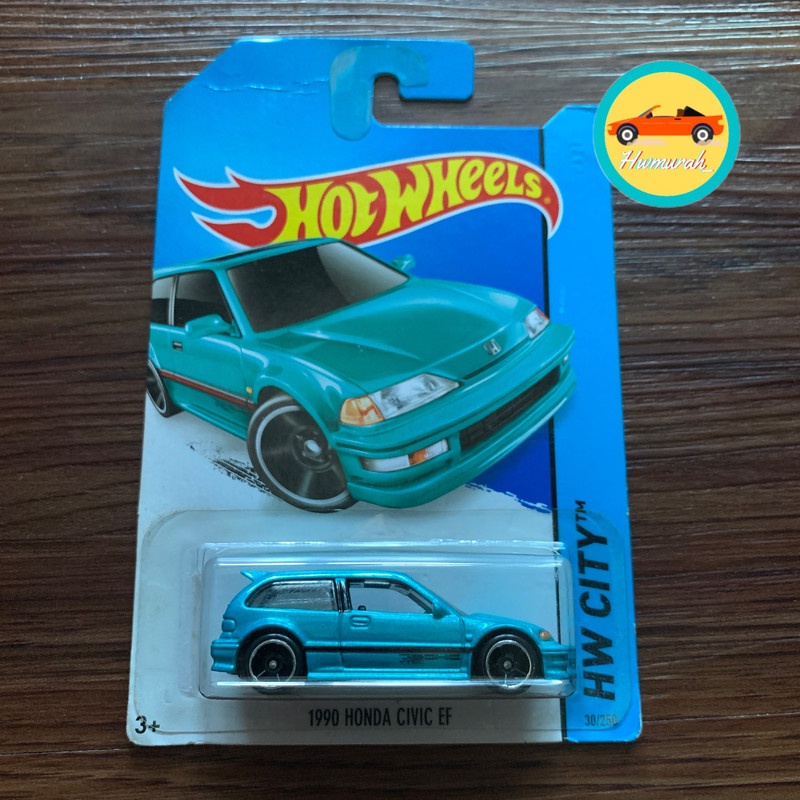 Hotwheels 1990 Honda Civic EF 2014 Pearl Aqua Original