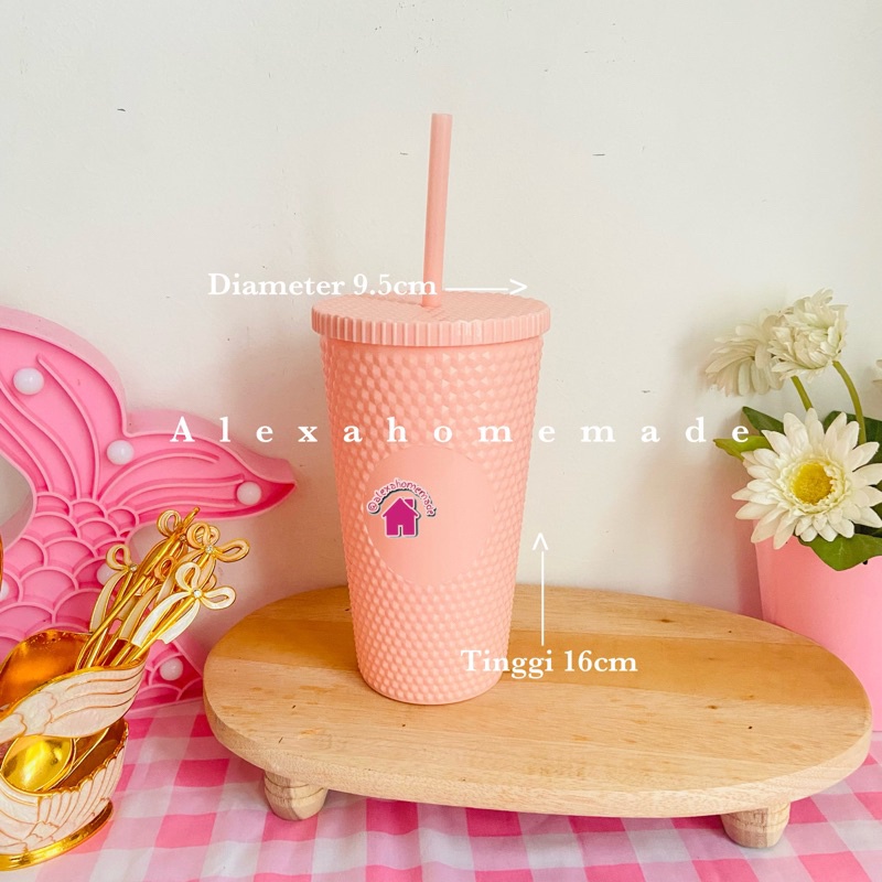 FREE ONGKIR TUMBLER PLASTIK DOTTIE - BOTOL MINUM/TUMBLR LUCU/BOTOL TUMBLR
