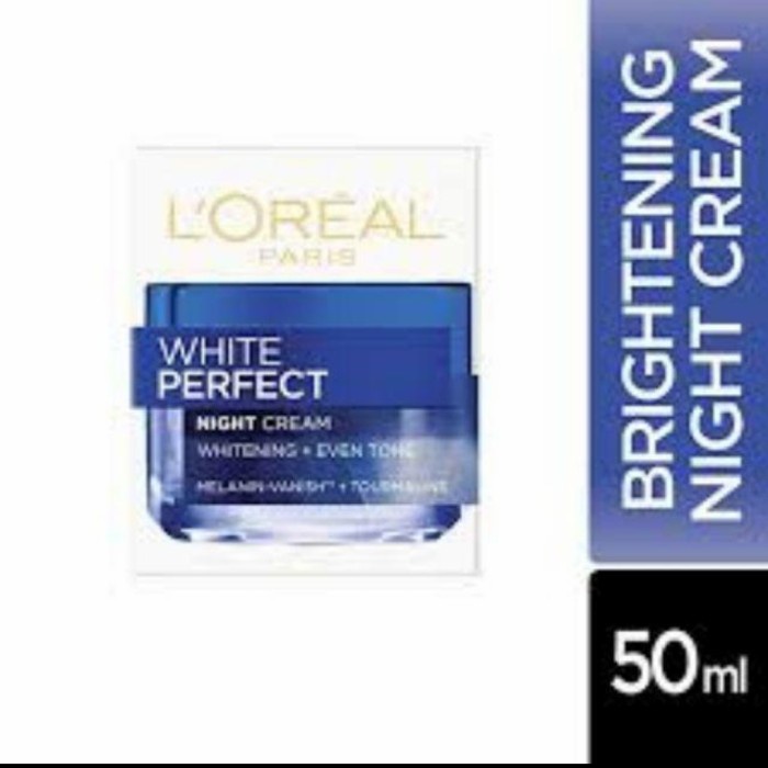 Tebaru Loreal Paris White Perfect Night Cream Whitening Even Tone 50ml 50 ml Berkualitas