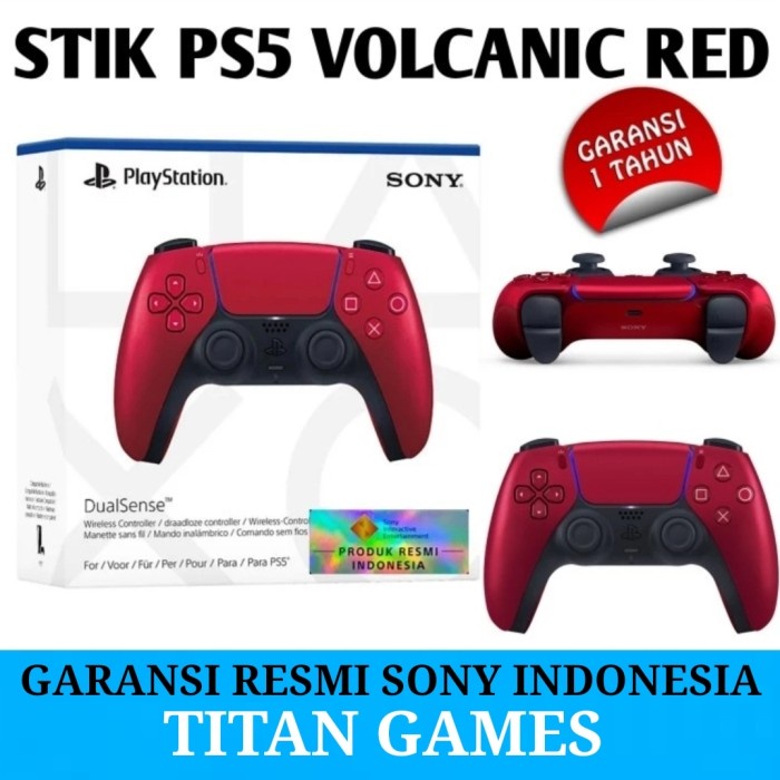 Terbaru Stik Ps5 Dualsense Original Sony Wireless Stik Ps5 Volcanic Red