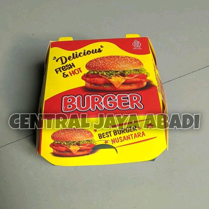 

terbaru !!! 100 lembar box burger ivori putih 10108 cm viral kemasan hamburger produk terbaru viral