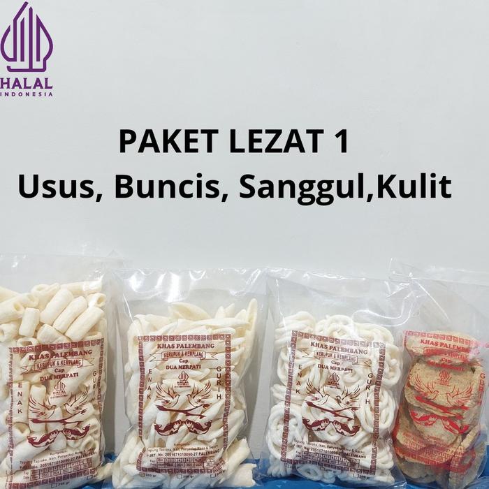 

terbaru !!! paket lezat 1 [usus,cipir,sanggul,kulit] khas palembang kerupuk ready
