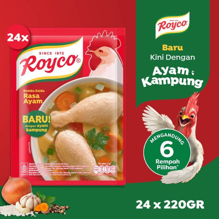 

Royco Bumbu Kaldu Ayam Penyedap Rasa 230G Isi 24 - Multipacks