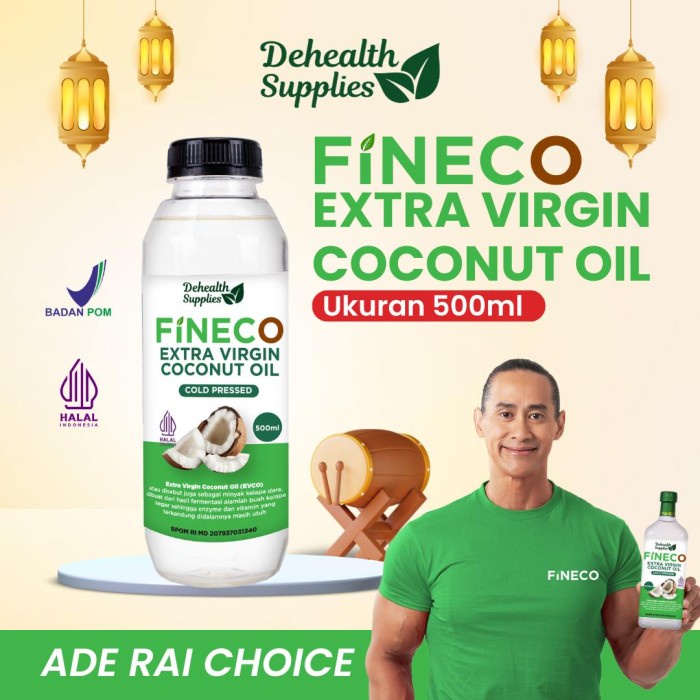 

Dehealth Supplies Fineco /Extra Virgin Coconut Oil 500Ml Botol Plastik