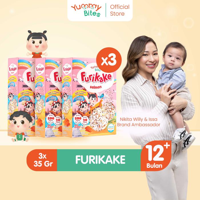 

[Bundling 3] Yummy Bites Furikake 35Gr/ Topping Rumput Laut/ Nori Tabur/ Mpasi Bayi