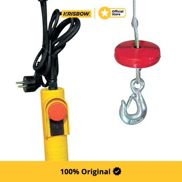 KRISBOW ALAT DEREK ELEKTRIK HOIST REEL DOUBLE HOOK 1 T