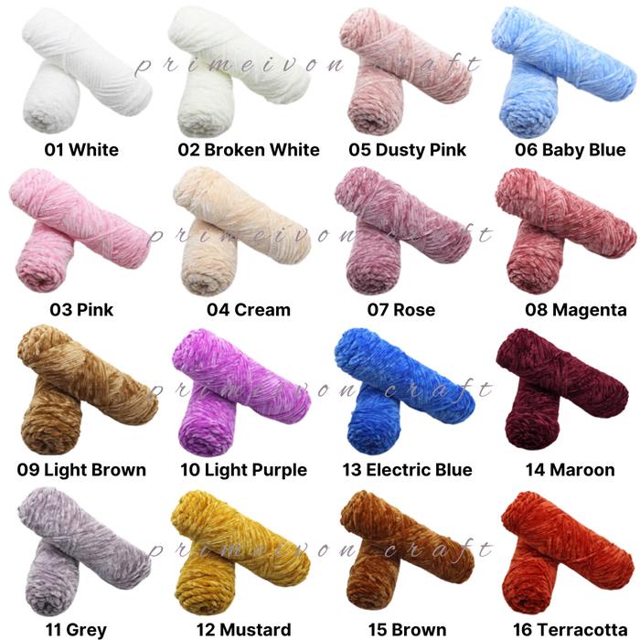 

Benang rajut beludru import/velvet yarn/ benang velvet import VP1