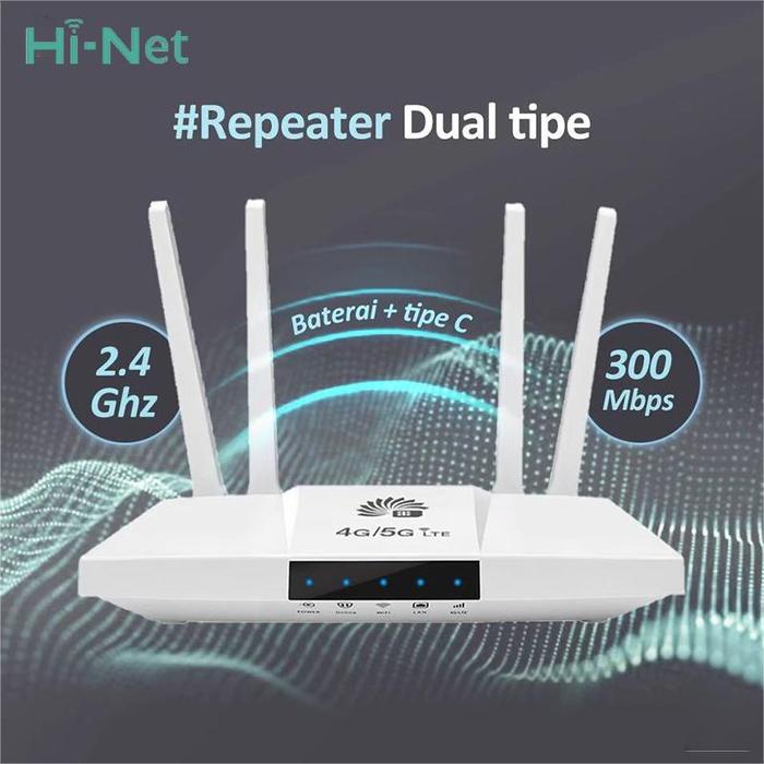 HiNet Wifi Wireless Router 4G LTE R311 PRO 300Mbps Charger