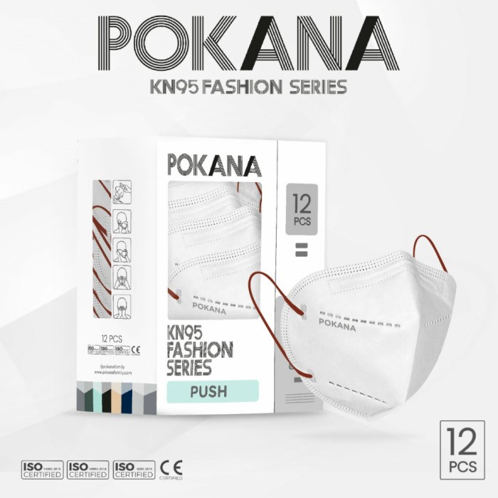 masker medis 6ply merk pokana kn95 fashion series