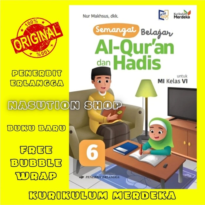 

SALE !!! BUKU SEMANGAT BELAJAR AL-QURAN DAN HADIS KELAS 6 MI ERLANGGA KURIKULUM MERDEKA READYY