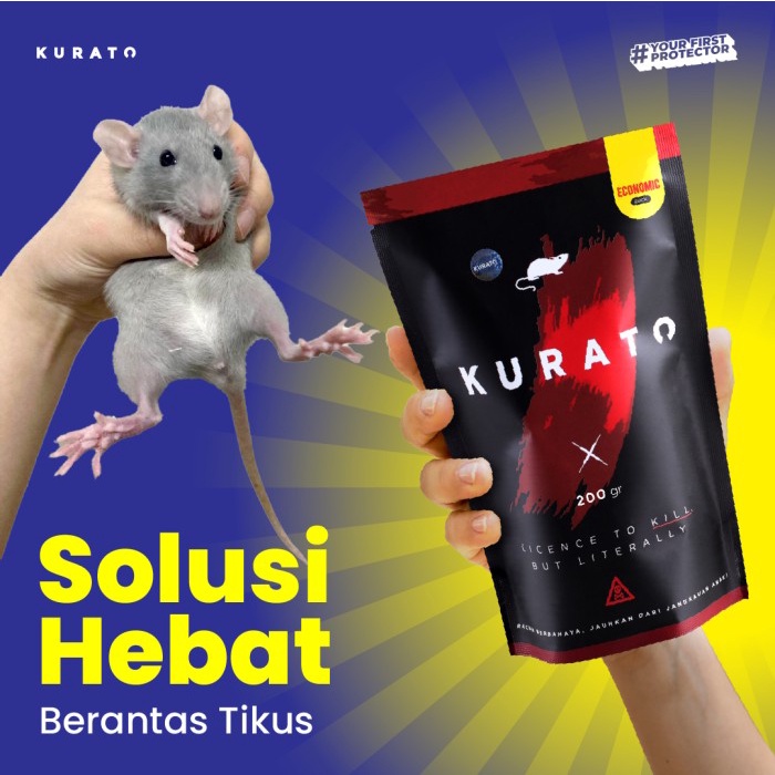 KURATO Racun Tikus Paling Ampuh Penumpas Hama Pembasmi Tikus Ori 200g