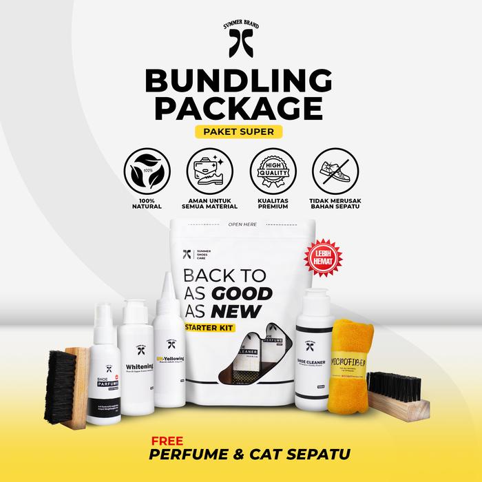 DISKON PAKET SUPER LENGKAP PEMUTIH PEMBERSIH SEPATU PARFUM USAHA PEMULA LAUNDRY SEPATU STARTER KIT -