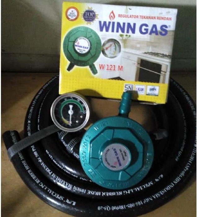 Regulator Matic WINN GAS W 121 M Selang Gas LPG DN 500 PSI ISO 9001 Kode 1241