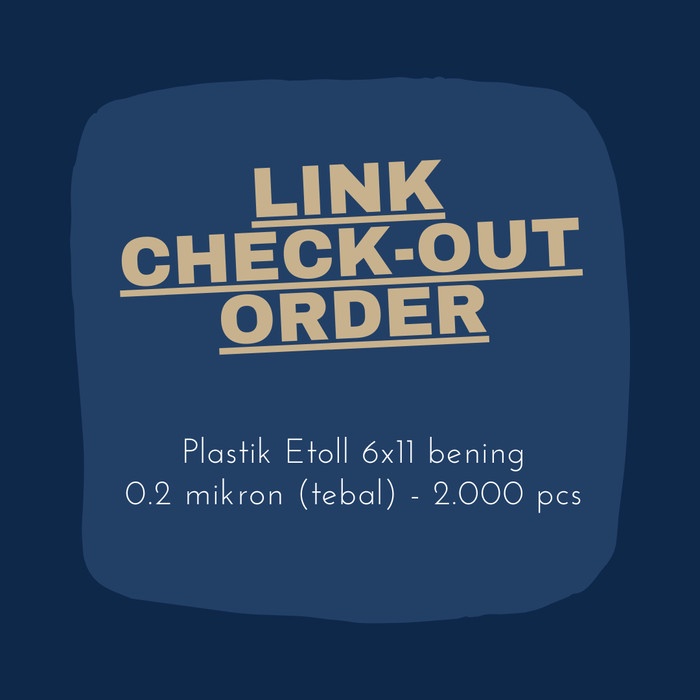 

Goodie Bag Link Checkout Plastik Cover Etoll Bening 6X11 Cm - 0.20 Mikron (2.000 Pcs)