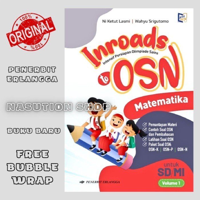 

SALE !!! BUKU INROADS TO OSN MATEMATIKA UNTUK SD/MI VOLUME 1 ERLANGGA ORIGINAL - BUKU SOAL READYY