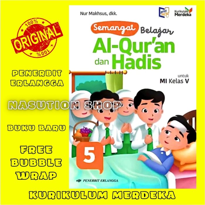 

SALE !!! BUKU SEMANGAT BELAJAR AL-QURAN DAN HADIS KELAS 5 MI ERLANGGA KURIKULUM MERDEKA READYY