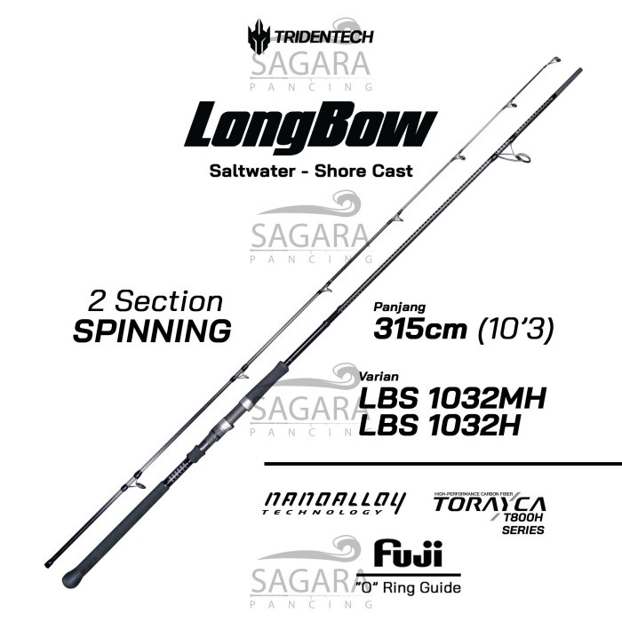 Joran Tridentech LongBow Joran Light Casting Joran Shore Jigging Joran Light Popping Ring Sudah Fuji