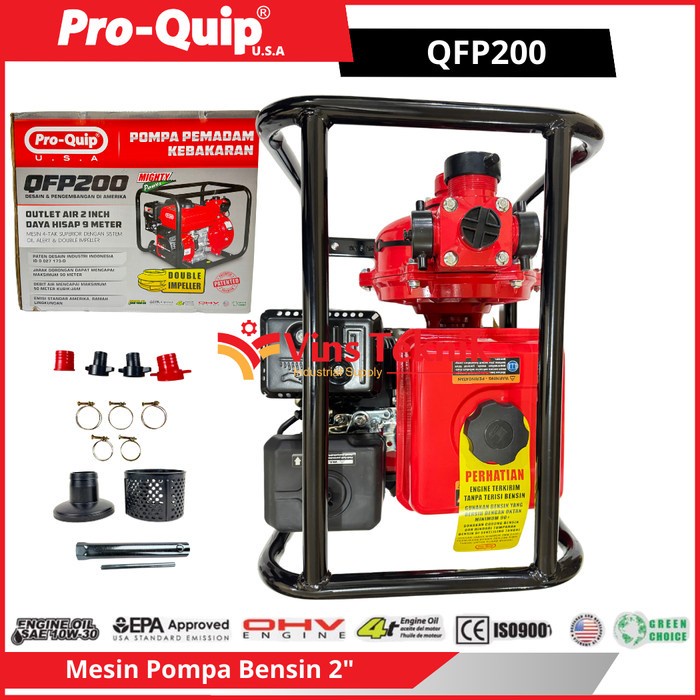 Mesin Pompa Air Bensin 2" Pompa irigasi Alkon Water Pump Centrifugal QUIP QFP200 QFP 200