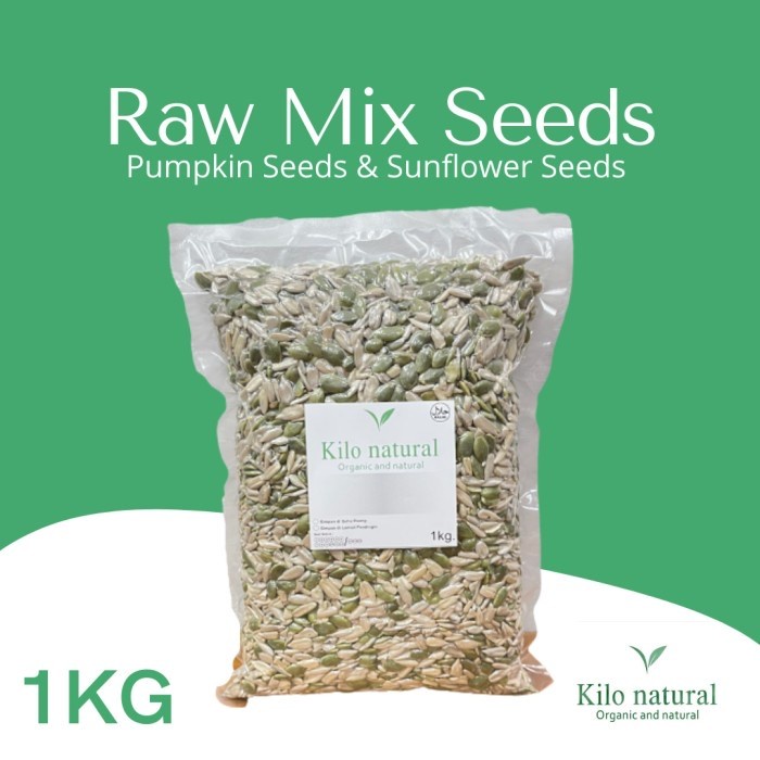 

Ready Stok" Raw Mix Seeds 1Kg / ( Mix Pumpkin Sunflower Mentah)
