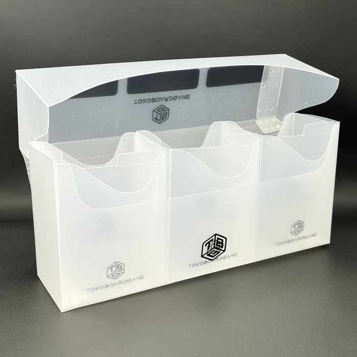 ready stok triple deck holder 240+ board game deck box - card game organizer - tcg - mtg - pokemon -