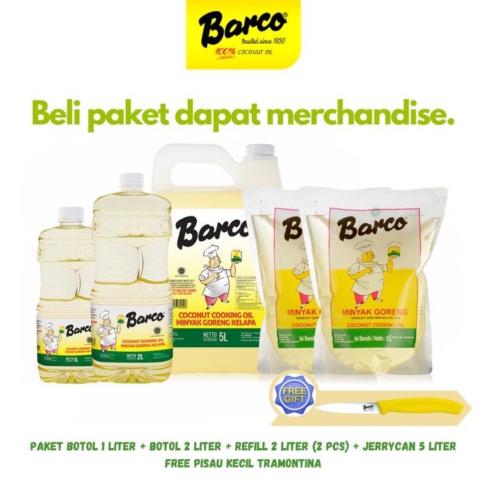 

Barco Botol 1L+ Botol 2L+ Refill 2L(2)+ Jerrycan 5L "Free Pisau Kecil