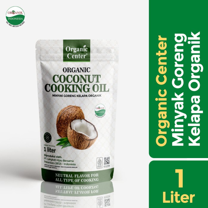 

Organic Center - Coconut Cooking Oil 1L - Minyak Kelapa Murni - Minyak