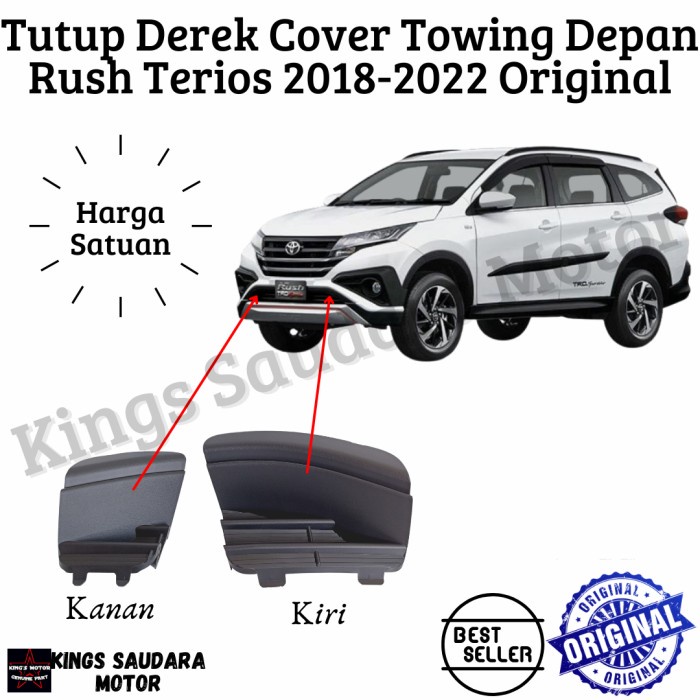 Tutup Derek Cover Towing Bemper Depan Rush Terios 2018-2022 Original