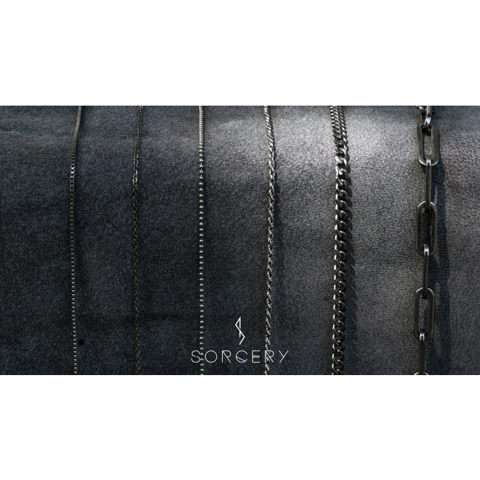 SORCERY 925 Chain 45cm Kalung Rantai Perak Sterling Silver Pria Wanita