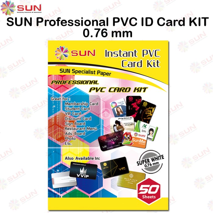 

SUN Kertas PVC ID Card 0.76 White TERLARIS/TERMURAH/TERPOPULER