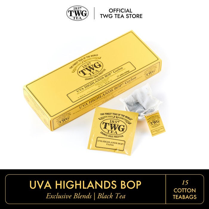 

TWG Tea UVA Highlands BOP, Cotton Teabag