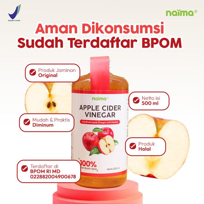 

[BPOM] Paket 2 Naima Cuka Apel Original BPOM - 100% Cuka Apel Tanpa Pengawet