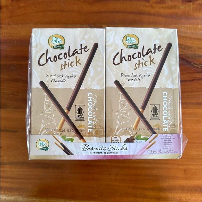 

Biskuit Stick rasa coklat dan stroberi 1 pack isi 10 Camilan Wafer