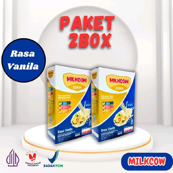 

MOCCA JAYA-PAKET COMBO 2 BOX MILKCOW DAN BOOSTMILK RASA VANILA 500GR