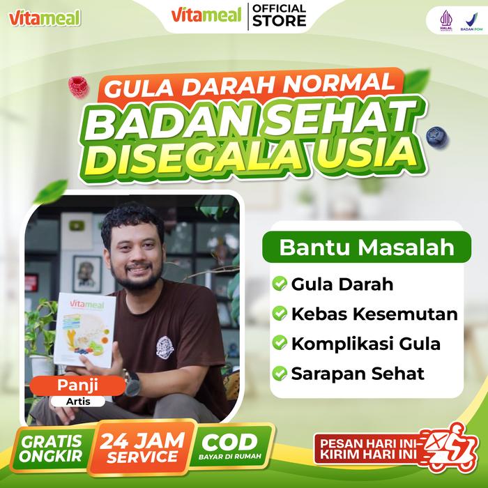 

SEREAL VITAMEAL 1 - 4 Box, Variant Less Sugar ORIGINAL RESMI Bantu Masalah Gula Darah Sumber Nutrisi