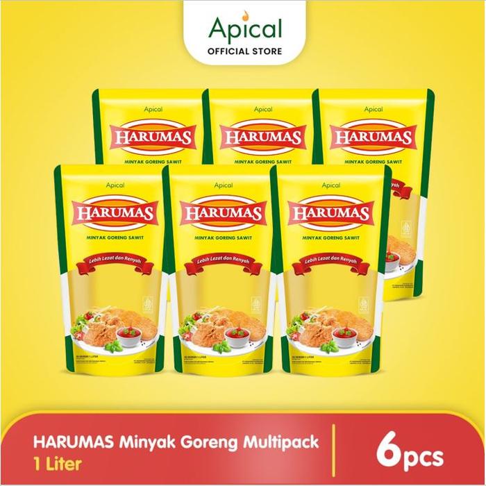 

Harumas Minyak Goreng Standing Pouch 1L Multipack 6 Pcs