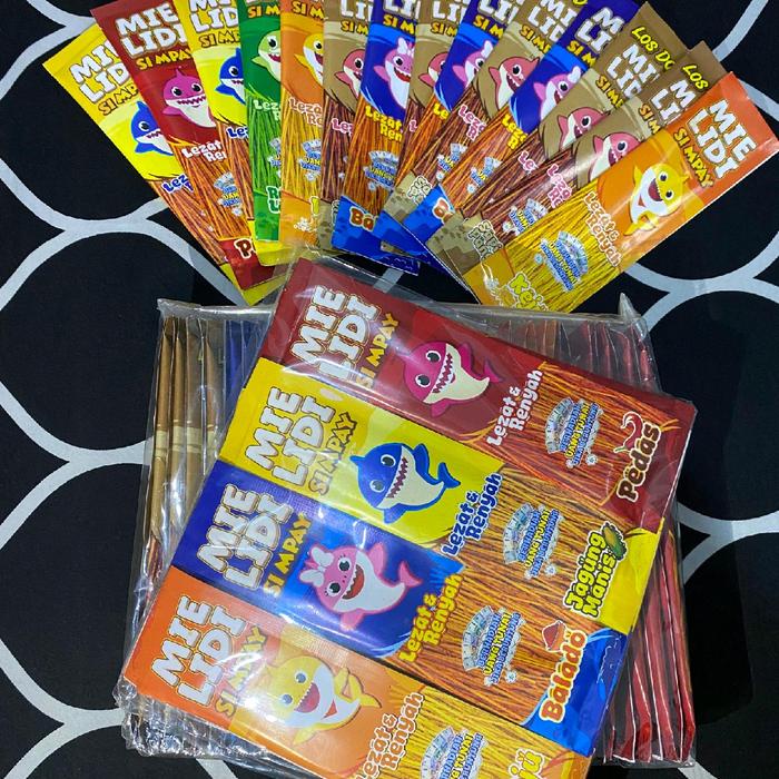 

Mie Lidi Karakter Isi 60 Pcs/5 Pack - Ide Usaha warung Cemilan Mix Varian Rasa - Food, Snack Keripik