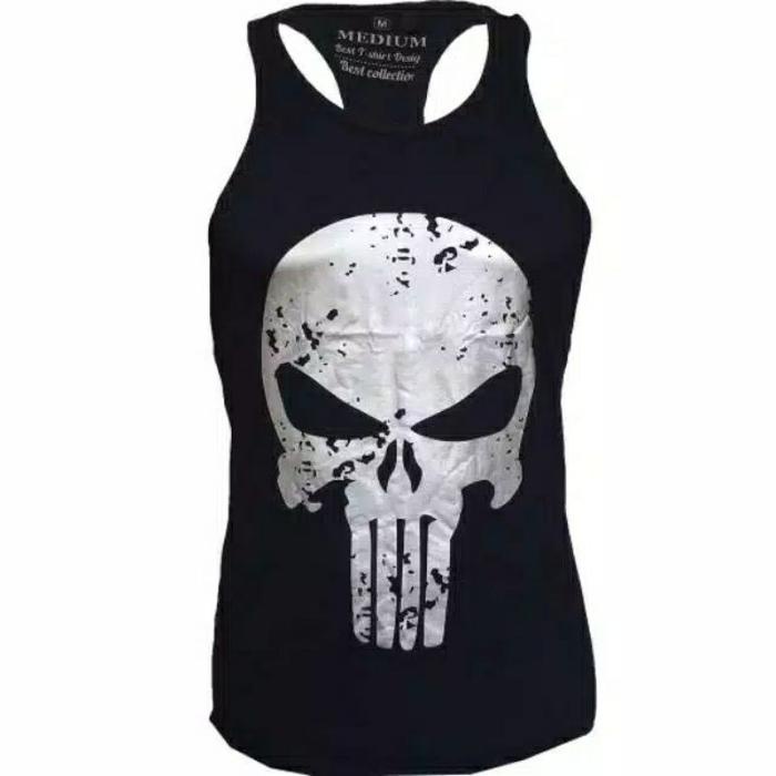 SINGLET PUNISHER - Singlet gym fitness kaos tanktop pria cowok / Kaos gym pria / kaos training