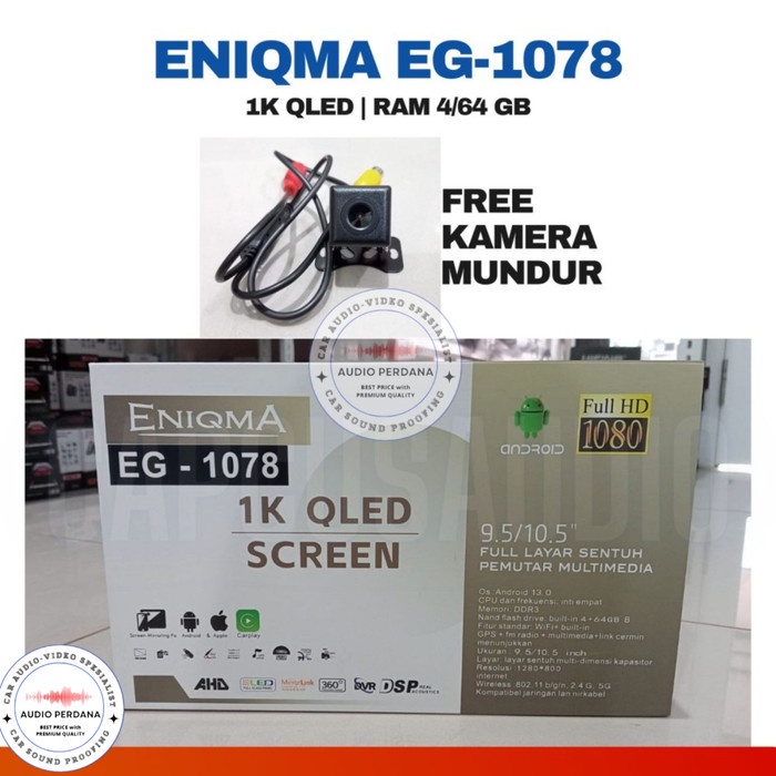 Terbagus Head Unit Android Enigma Eg 1078 Carplay Eniqma Eg 1078 Qled Screen