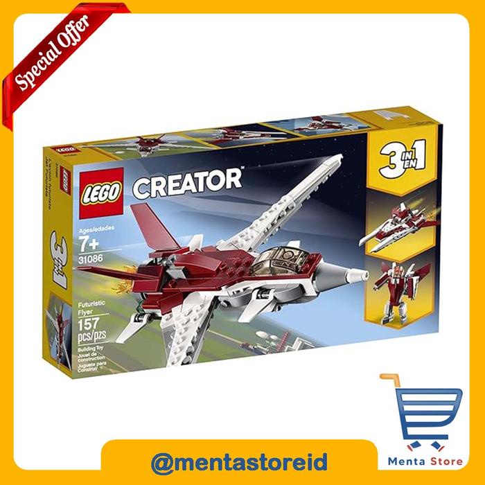 Product Laris Lego Creator 31086 Futuristic Flyer Jet Engine Pesawat Space Toy Robot Asli Lego Pt