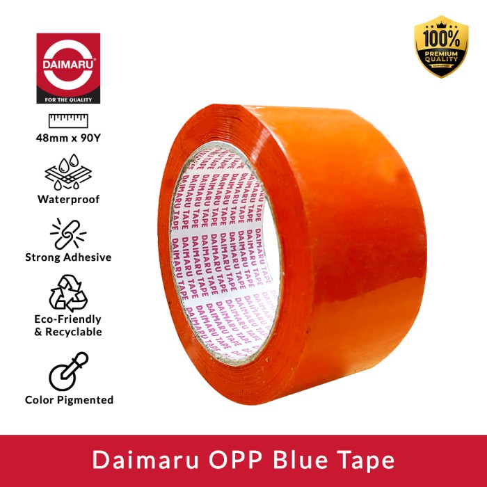 

Daimaru OPP Tape Orange Color 48mm x 90 Yard Lakban Plastik Oranye