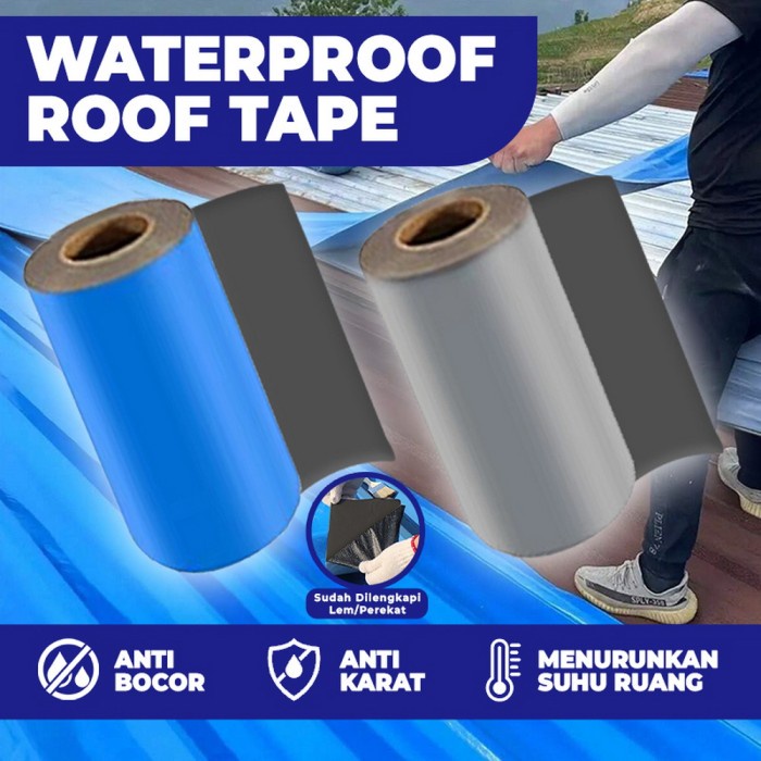 

SUTU Waterproof Tape Bocor Membrane Pelapis Atap Beton Sticker Lakban Lakban Magic Aluminium Anti
